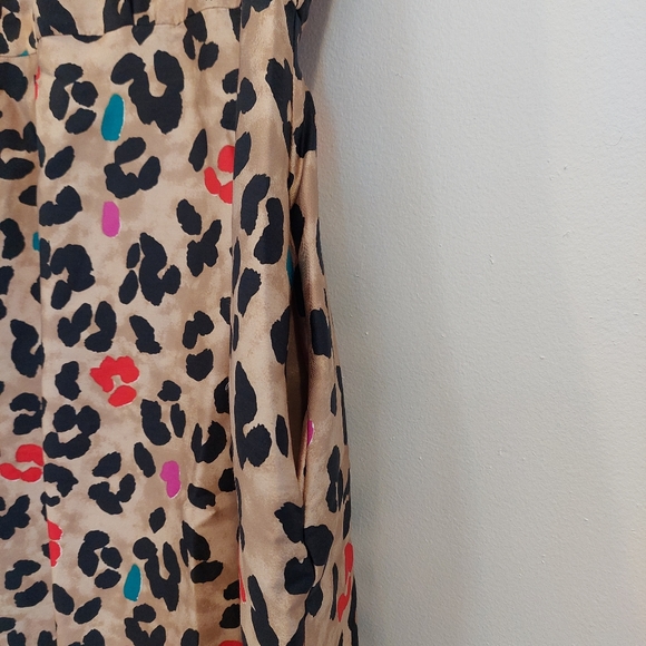 Kate Spade Bette Cheetah Print Bow Neckline Fit and Flare Dress - Picture 6 of 9